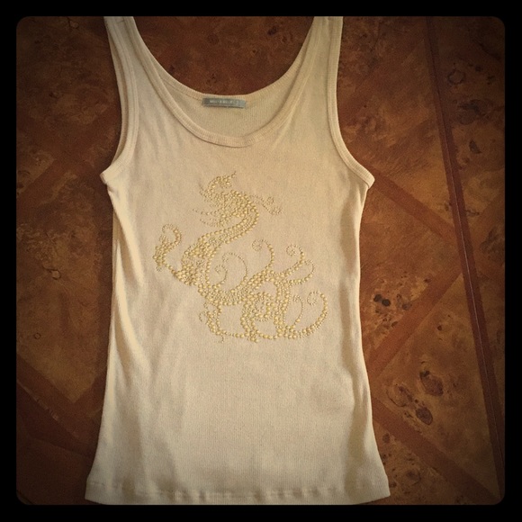 Nally & Millie Tops - Nally & Millie beige tank top
